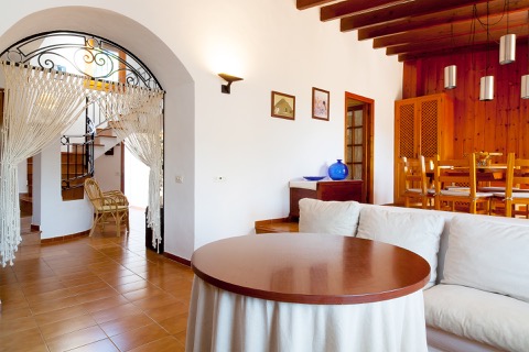 living room in a private villa in ibiza